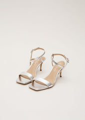 Silver Metallic Heel Silver