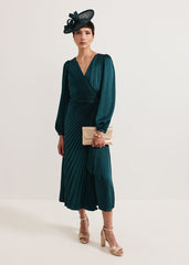 Gracie Sunray Dress Dark Green
