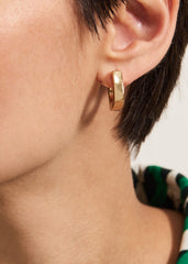 Gold Square Hoop Earrings Gold