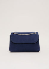 Navy Suede Clutch Navy