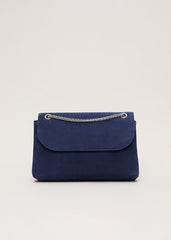 Navy Suede Clutch Navy