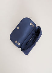 Navy Suede Clutch Navy