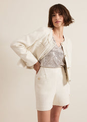 Ripley Sequin Short White
