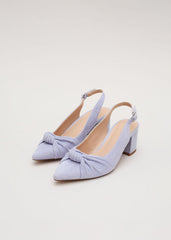 Knot Block Heel Pale Blue