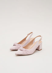 Knot Block Heel Antique Rose