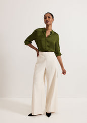 Elodie Wool Trouser White