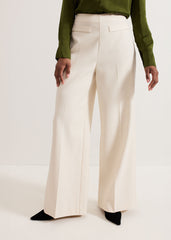 Elodie Wool Trouser White