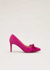 Pink Suede Bow Shoe Pink