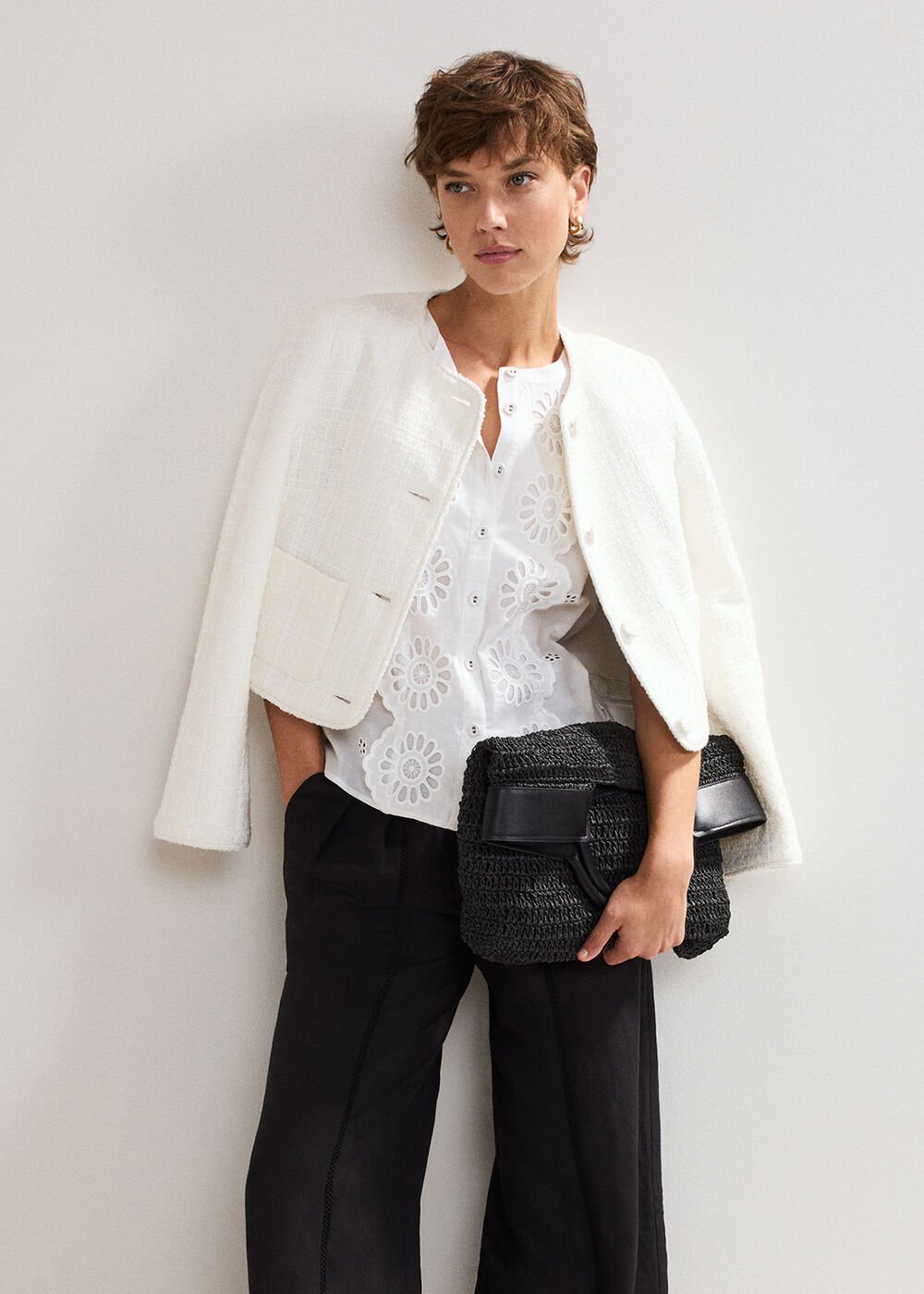 Ripley Boucle Jacket Ivory