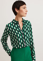 Rita Geo Print Shirt Green