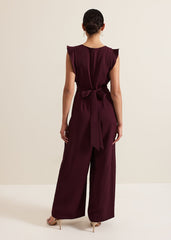 Petite Ayla Jumpsuit Burgundy