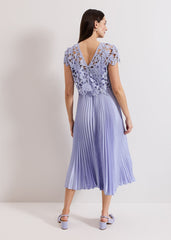 Dana Lace Double Layered Dress Pale Blue