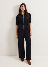 Candice Zip Jumpsuit Navy