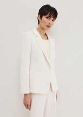 Bridgette Cream Textured Blazer Ivory