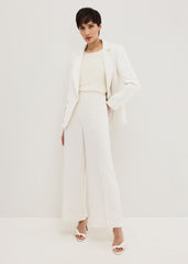 Bridgette Cream Textured Blazer Ivory