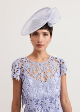 Blue Oval Fascinator Pale Blue