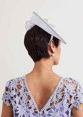 Blue Oval Fascinator Pale Blue