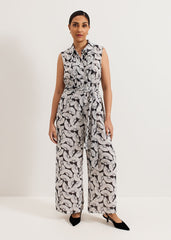 Petite Janine Jumpsuit Navy/Ivory