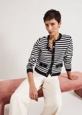 Evie Stripe Jacket Black/Ivory