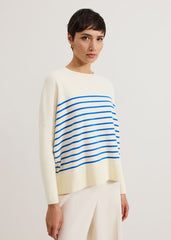 Sadie Stripe Jumper Blue