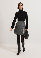 Ayame Textured Skirt Black