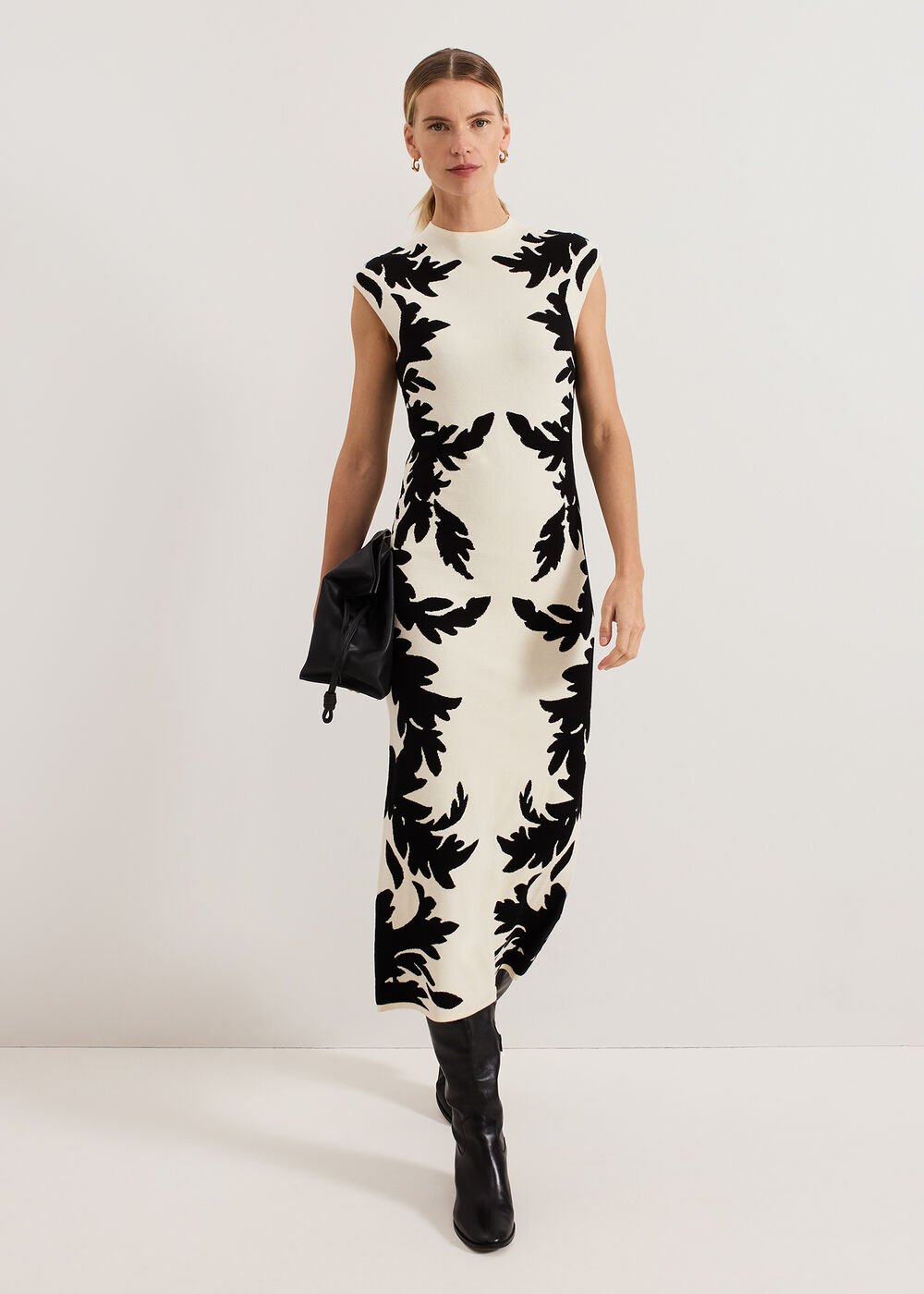 Beth Jacqaurd Dress Black/Ivory