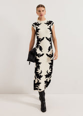 Beth Jacqaurd Dress Black/Ivory