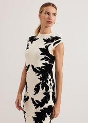 Beth Jacqaurd Dress Black/Ivory