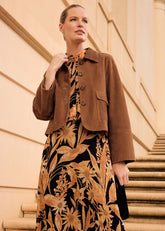 Indira Suede Jacket Tan