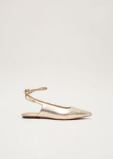 Gold Flat Shoes Gold
