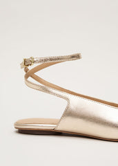 Gold Flat Shoes Gold
