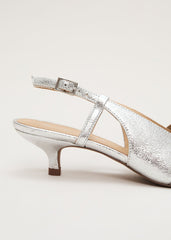 Silver Kitten Heel Silver