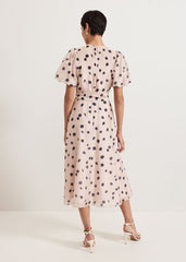 Nicola Spot Dress Pale Pink