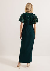 Minty Wrap Dress Dark Green
