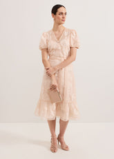 Chrissie Wrap Dress Pale Pink