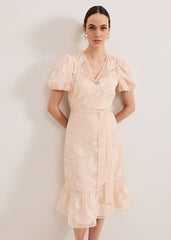 Chrissie Wrap Dress Pale Pink