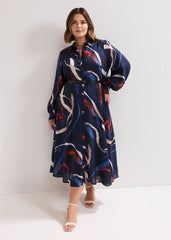 Katy Shirt Dress Navy