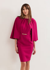 Veronica Cape Dress Pink