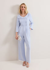 Sienna Tux Jumpsuit Blue