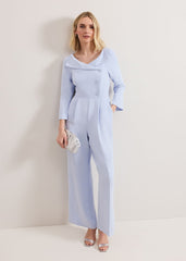 Sienna Tux Jumpsuit Blue