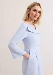 Sienna Tux Jumpsuit Blue