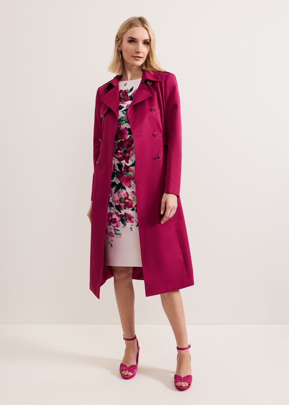 Cheryl Trench Coat Pink