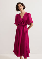 Abbie Textured Dress Pink