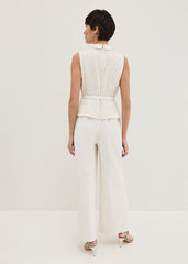 Ruby Sequin Tailored Jumpsuit Ivory