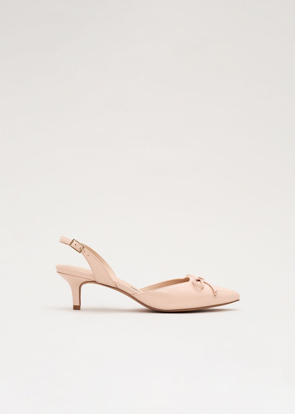 Bow Kitten Heel Pale Pink