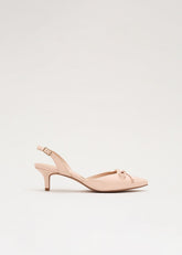 Bow Kitten Heel Pale Pink