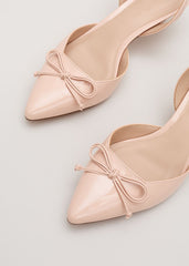 Bow Kitten Heel Pale Pink