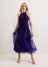 Georgie Beaded Dress Purple