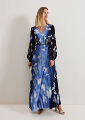 Annie Floral Maxi Dress Blue