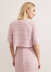 Amitis Sequin Jacket Antique Rose